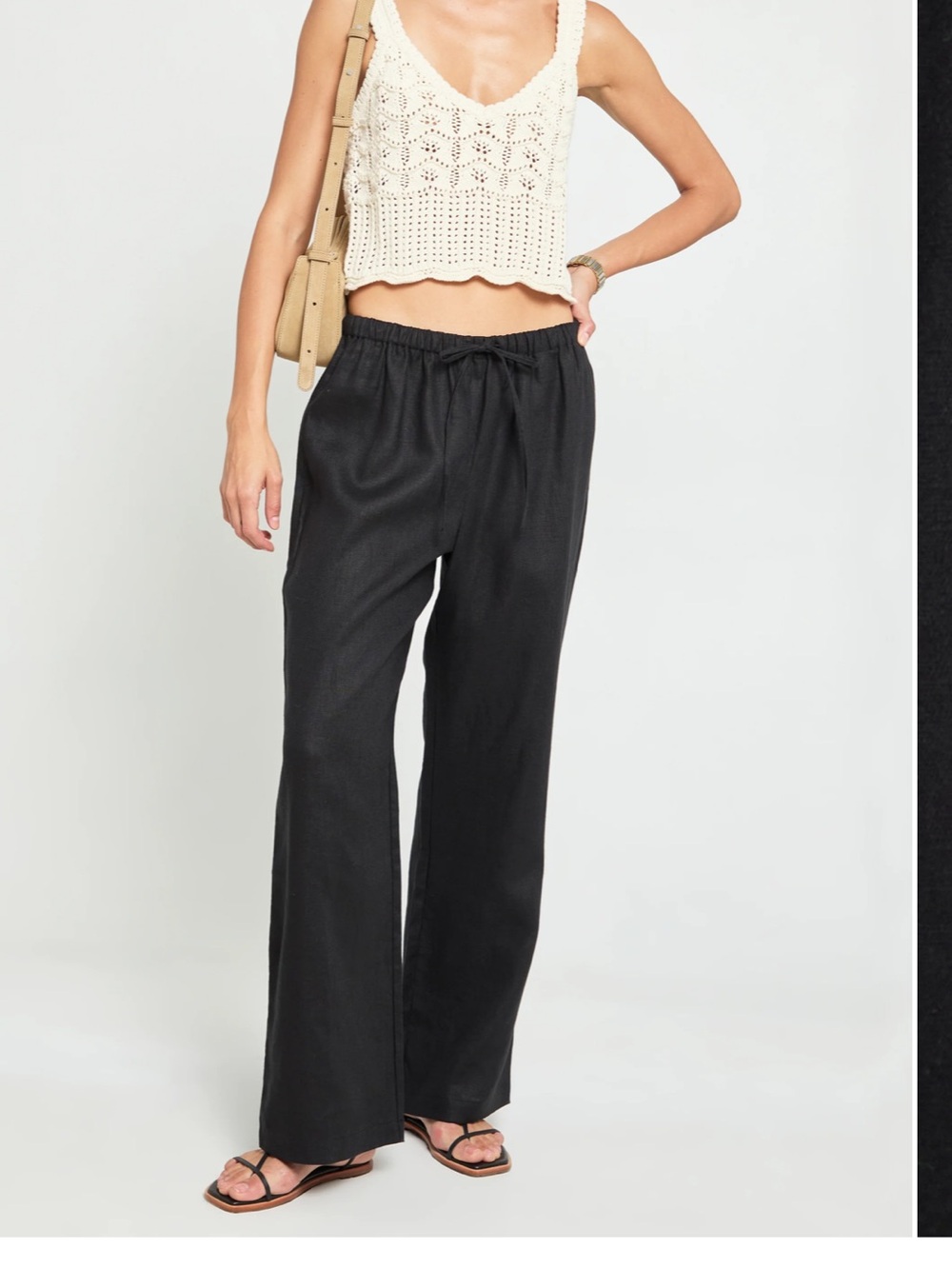 NWT CAARA Paloma Linen Few Moda Pant Size XL